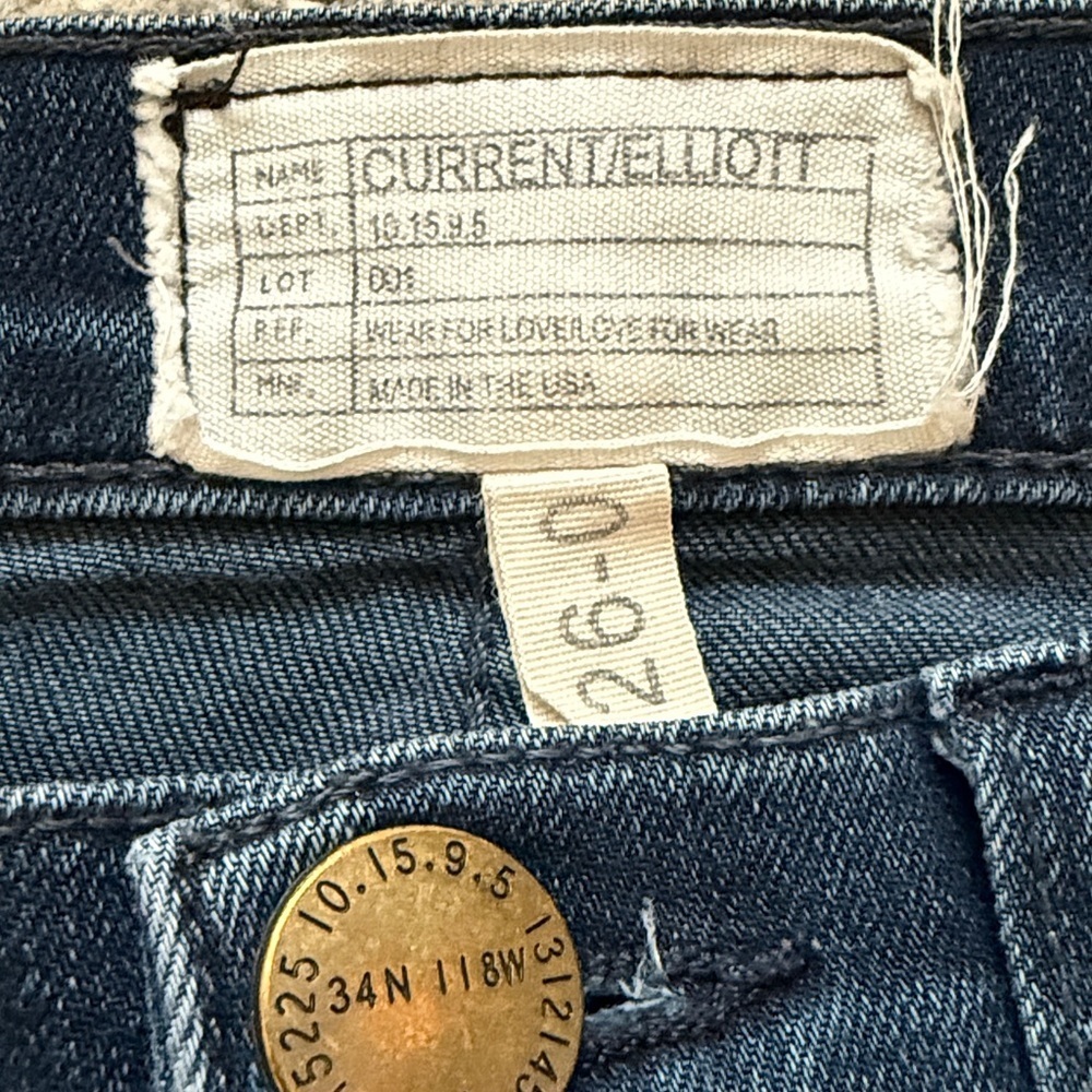 Current/Elliot Crosby high waist ankle skinny jeans sz 26 - Picture 3 of 6